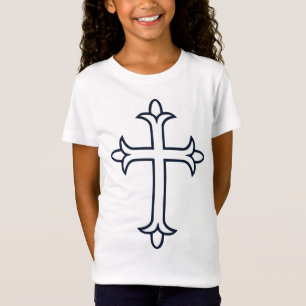 Klassiek Christelijk Kruis Minimalistische Kunst T-shirt