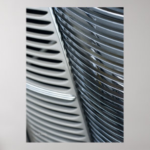 klassiek chroomrooster voor auto's poster