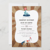 Klassiek circus thema verjaardagsfeestje kaart (Voorkant)