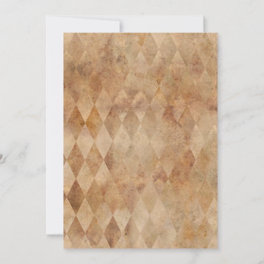 Klassiek circus thema verjaardagsfeestje kaart (Achterkant)