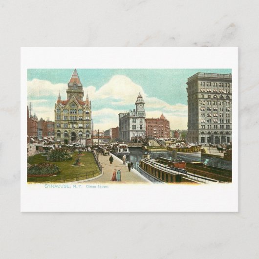 Klassiek Clinton Square, Syracuse, New York Briefkaart (Voorkant)