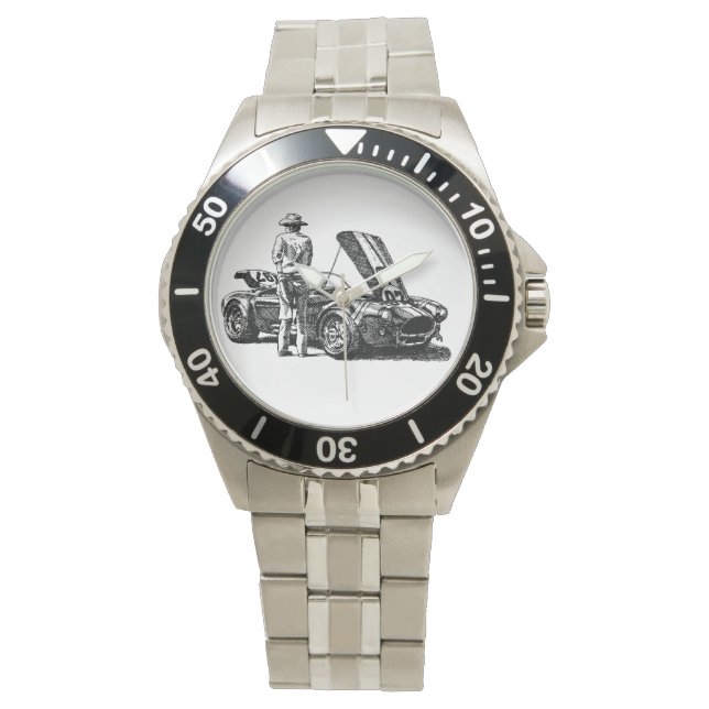 Klassiek Cobra Automobiel Horloge (Voorkant)