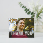 Klassiek Collegiate Afstuderen Dank u Briefkaart (Staand voorkant)