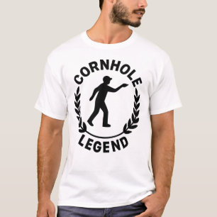 Klassiek Cornhole Legende Embleem T-shirt