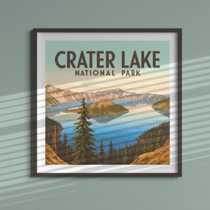 Klassiek Crater Lake National Park Poster