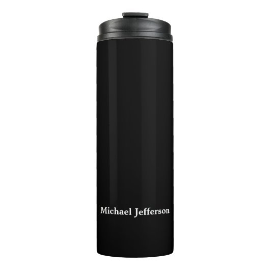 Klassiek Creatief Trendsettend Zwart & Wit Thermosbeker (Voorkant)