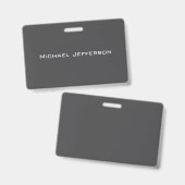 Klassiek Creatief Trendy Donkergrijs & Wit Badge (Voor- en achterkant)