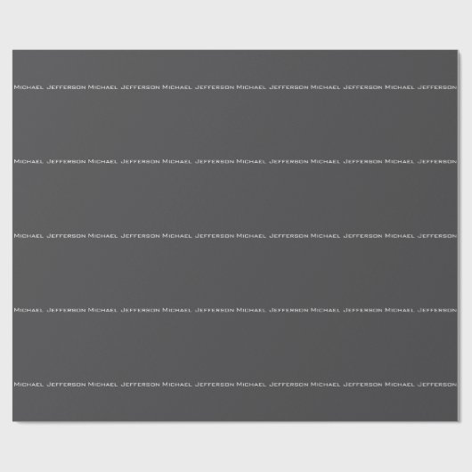 Klassiek Creatief Trendy Donkergrijs & Wit Cadeaupapier (Vlak)