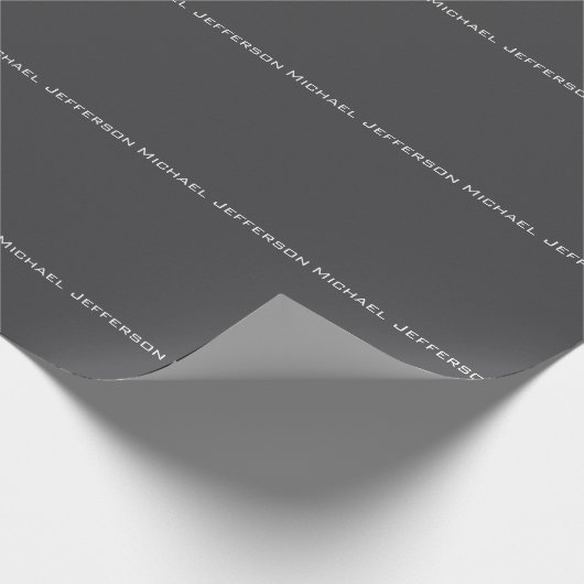 Klassiek Creatief Trendy Donkergrijs & Wit Cadeaupapier (Hoek)