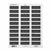 Klassiek Creatief Trendy Donkergrijs & Wit Etiket (Full Sheet)
