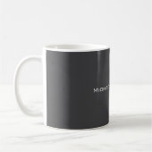 Klassiek Creatief Trendy Donkergrijs & Wit Koffiemok (Links)
