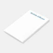 Klassiek Creatief Trendy Wit Oceaanblauw Post-it® Notes (Schuin)
