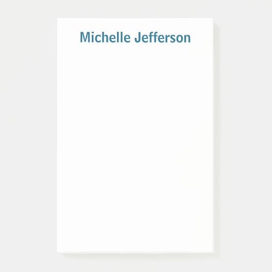 Klassiek Creatief Trendy Wit Oceaanblauw Post-it® Notes (Voorkant)