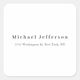 Klassiek Creatief Trendy Zwart & Wit Minimalistisc Vierkante Sticker