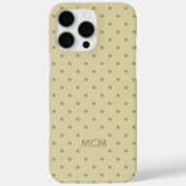 Klassiek Crème Beige Aangepaste Monogram Stippenpa Case-Mate iPhone Case (Achterkant)