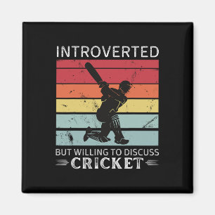 Klassiek Cricket Introvert Maar Bereid Om Te Discu Magneet