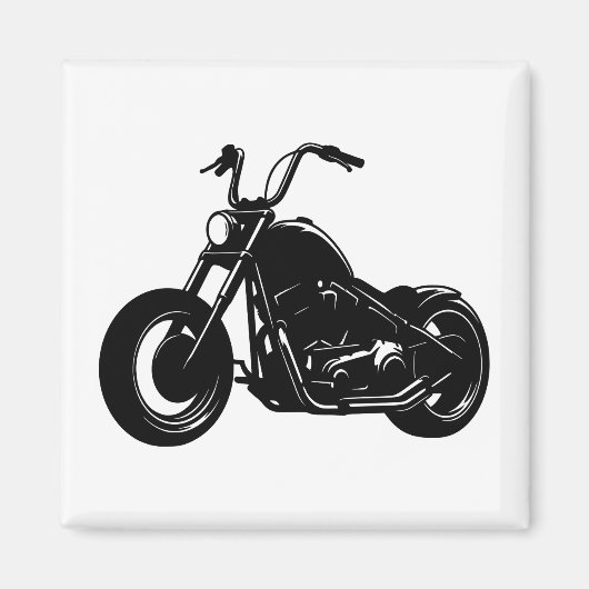 Klassiek Cruiser Motorfietsontwerp Magneet (Voorkant)