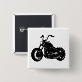 Klassiek Cruiser Motorfietsontwerp Vierkante Button 5,1 Cm (Voorkant /achterkant)