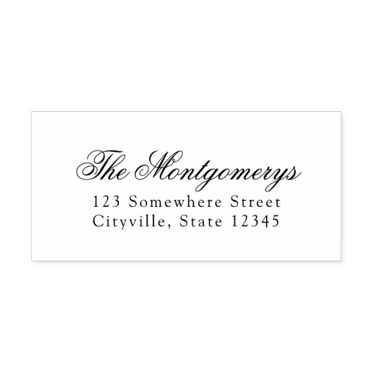 Klassiek cursief retouradres rubberstempel (Afrduk)