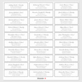 Klassiek Cursief Script Bruiloft Gast Namen Adres Sticker (Vel)