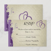 klassiek curvy ontwerp | Vlierbes RSVP Kaartje (Voorkant / Achterkant)