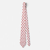 Klassiek Cute Chic Rode Harten op Wit Stropdas (Voorkant)