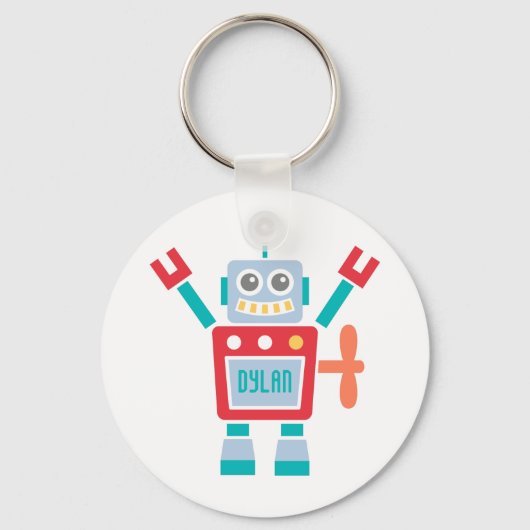 Klassiek Cute Robot Speelgoed Voor Kinderen Sleutelhanger (Voorkant)