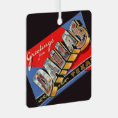 Klassiek Dallas Texas Metalen Ornament (Voorkant Rechts)