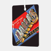 Klassiek Dallas Texas Metalen Ornament (Voorkant links)