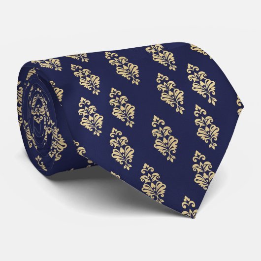 Klassiek Damasceer Elegant Patroon Stropdas (Opgerold)