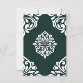 Klassiek Damask Regency Phthalo Groen Notitiekaartje (Voorkant)