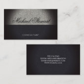 Klassiek Damaspatroonzwart leder Visitekaartje (Voorkant / Achterkant)