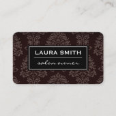 Klassiek damastpatroon visitekaartje (Voorkant)