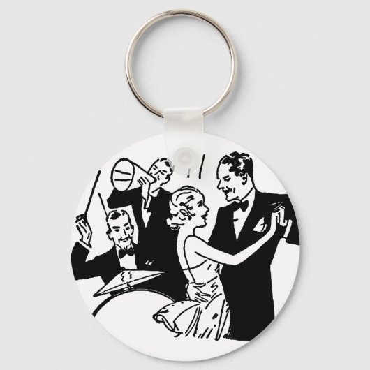 Klassiek dansend paar sleutelhanger (Voorkant)