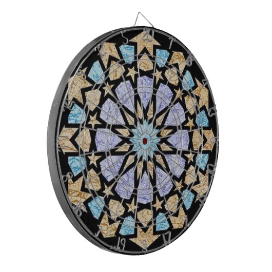 Klassiek Dartboard met maatwerk Dartbord (Voorkant Links)