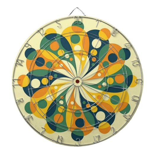 Klassiek Dartboard met maatwerk Dartbord (Voorkant)
