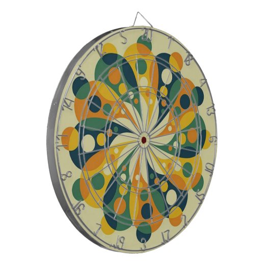 Klassiek Dartboard met maatwerk Dartbord (Voorkant Links)