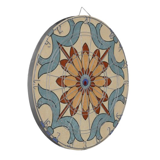 Klassiek Dartboard met maatwerk Dartbord (Voorkant Links)