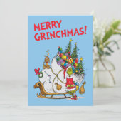 Klassiek de Grinch | De slang van de Grinch en Max Feestdagenkaart (Staand voorkant)