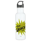 Klassiek de Grinch | Green Starburst Waterfles (Voorkant)