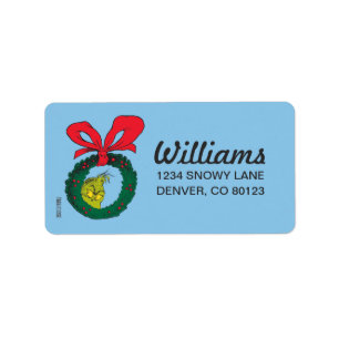 Klassiek de Grinch   Kerstmis Etiket