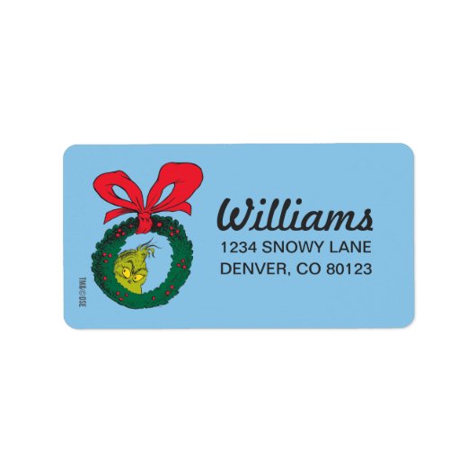 Klassiek de Grinch | Kerstmis Etiket (Voorkant)