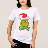 Klassiek de Grinch | Naughty of Nice Tri-Blend Shirt (Voorkant)