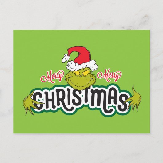 Klassiek de Grinch | Vroegere kerst Feestdagenkaart (Voorkant)