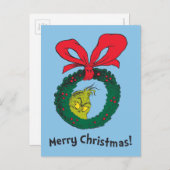 Klassiek de Grinch | Wreath Briefkaart (Voorkant / Achterkant)