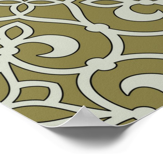 Klassiek decor voor Marokkaans scrollontwerp Poster (Hoek)