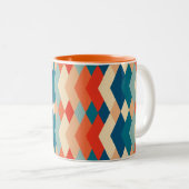 Klassiek design, retro geïnspireerd tweekleurige koffiemok (Voorkant rechts)