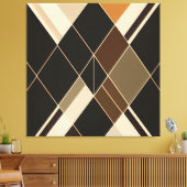 Klassiek Diamantpatroon Canvas Afdruk (Insitu (Woonkamer))