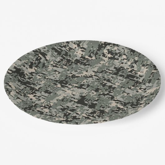 Klassiek digitaal camerapatroon papieren bordje (Gekanteld)