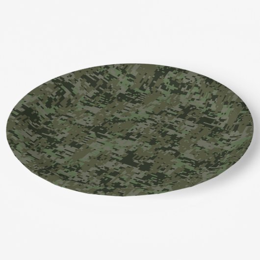 Klassiek digitaal camerapatroon papieren bordje (Gekanteld)